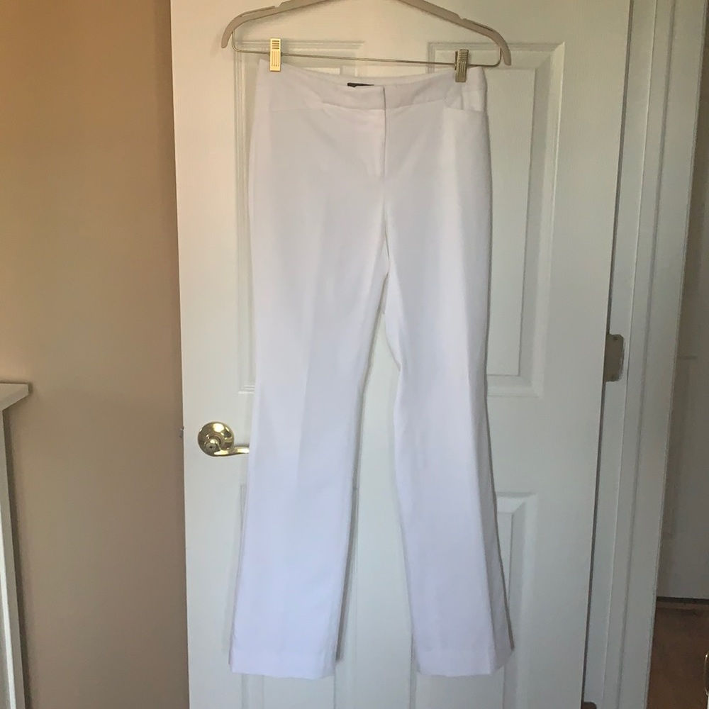 White House Black Market White Slim Boot Cut Pants
